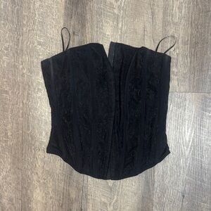 Garage Black Bustier Camisole Top